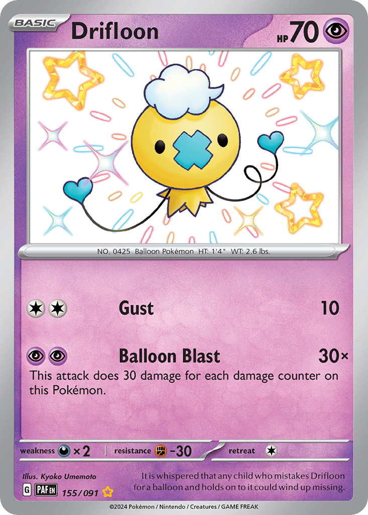 Paldean Fates Drifloon #155/91